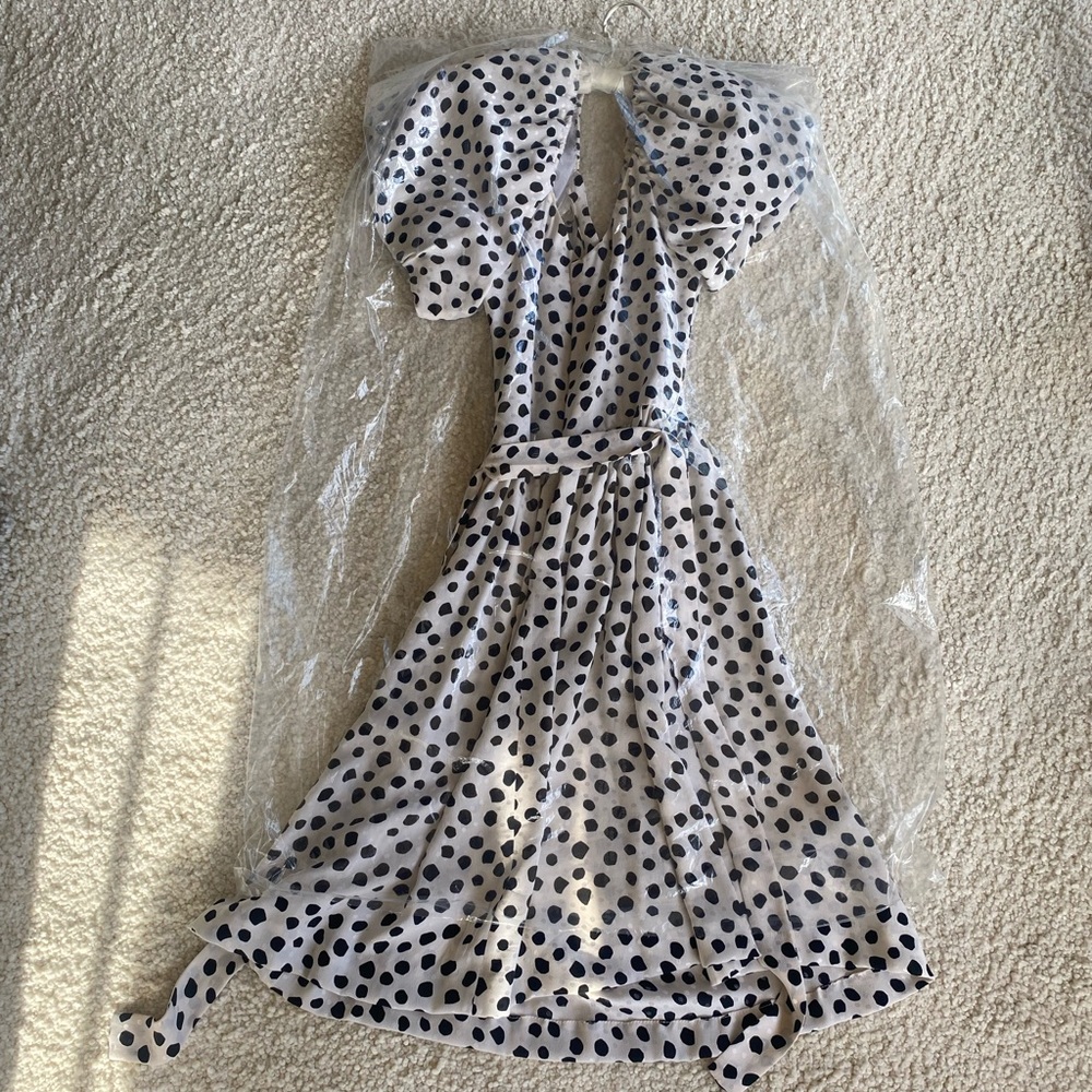 Vintage Balenciaga Black and White Silk Dress